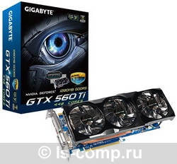   Gigabyte GeForce GTX 560 Ti 732Mhz PCI-E 2.0 1280Mb 3800Mhz 320 bit 2xDVI HDMI HDCP (GV-N560448-13I)  2