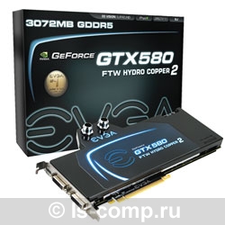   EVGA GeForce GTX 580 772Mhz PCI-E 2.0 3072Mb 4008Mhz 384 bit 2xDVI Mini-HDMI HDCP (03G-P3-1591-ER)  2