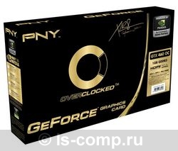   PNY GeForce GTX 460 675 Mhz PCI-E 2.0 1024 Mb 3600 Mhz 256 bit 2xDVI Mini-HDMI HDCP (GMGX460N2H1GZPB)  1