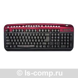   Oklick 320 M Multimedia Keyboard Red USB+PS/2 (320M-UP-R)  2