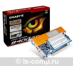   Gigabyte GeForce 8400 GS 520Mhz PCI-E 2.0 512Mb 790Mhz 64 bit DVI HDMI HDCP (GV-N84STC-1GI)  2