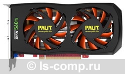   Palit GeForce GTX 560 Ti 900Mhz PCI-E 2.0 1024Mb 4200Mhz 256 bit 2xDVI HDMI HDCP (NE5X56TS1102-1140F)  1