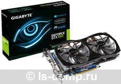   Gigabyte GeForce GTX 650 1110Mhz PCI-E 3.0 1024Mb 5000Mhz 128 bit 2xDVI HDMI HDCP WindForce (GV-N650WF2-1GI)  2