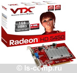   VTX3D Radeon HD 5450 650Mhz PCI-E 2.1 1024Mb 800Mhz 64 bit DVI HDMI HDCP V4 (VX5450 1GBK3-HV4)  1