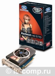   Sapphire Radeon HD 5770 850 Mhz PCI-E 2.1 512 Mb 4800 Mhz 128 bit DVI HDMI HDCP (11163-07-10R)  2