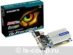   Gigabyte GeForce 210 520Mhz PCI-E 2.0 1024Mb 1200Mhz 64 bit DVI HDMI HDCP (GV-N210SL-1GI)  2