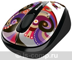   Microsoft Wireless Mobile Mouse 3500 Artist Edition Chamarelli Black-Blue USB (GMF-00129)  2