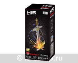   HIS Radeon HD 6850 775 Mhz PCI-E 2.1 1024 Mb 4000 Mhz 256 bit 2xDVI HDMI HDCP (H685F1GD)  5