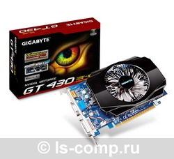   Gigabyte GeForce GT 430 730Mhz PCI-E 2.0 512Mb 1800Mhz 64 bit DVI HDMI HDCP (GV-N430TC-1GI)  2