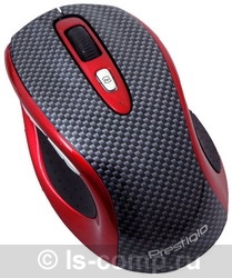   Prestigio S size Mouse PJ-MSL1W Carbon-Red USB (PJ-MSL1W)  1