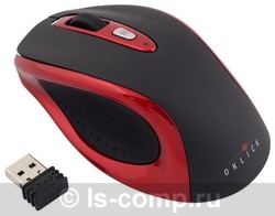   Oklick 404 MW Lite Wireless Optical Mouse Red-Black USB (33425)  1