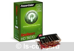   PowerColor Radeon HD 5670 775 Mhz PCI-E 2.1 1024 Mb 4000 Mhz 128 bit DVI HDMI HDCP Silent (AX5670 1GBD5-NS3H)  2