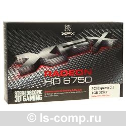   XFX Radeon HD 6750 700Mhz PCI-E 2.1 1024Mb 1600Mhz 128 bit DVI HDMI HDCP (HD-675X-ZAF4)  4