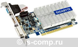   Gigabyte GeForce 210 520Mhz PCI-E 2.0 1024Mb 1200Mhz 64 bit DVI HDMI HDCP (GV-N210SL-1GI)  1