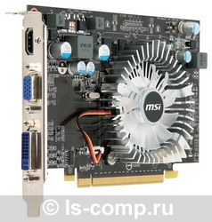   MSI GeForce GT 220 625 Mhz PCI-E 2.0 1024 Mb 1580 Mhz 128 bit DVI HDMI HDCP (N220GT-MD1G/D3)  2