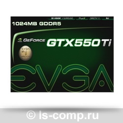   EVGA GeForce GTX 550 Ti 951Mhz PCI-E 2.0 1024Mb 4356Mhz 192 bit 2xDVI Mini-HDMI HDCP (01G-P3-1556-KR)  3