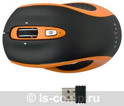   Oklick 404 SW Wireless Laser Mouse Black-Orange USB (404SW black/orange)  2