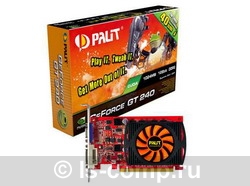   Palit GeForce GT 240 550 Mhz PCI-E 2.0 1024 Mb 800 Mhz 128 bit DVI HDCP (NE2T2400F0801)  1