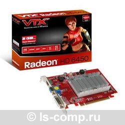   VTX3D Radeon HD 6450 625Mhz PCI-E 2.1 1024Mb 800Mhz 64 bit DVI HDMI HDCP (VX6450 1GBK3-HV3)  2