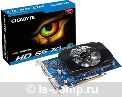   Gigabyte Radeon HD 5570 650Mhz PCI-E 2.1 1024Mb 1600Mhz 128 bit DVI HDMI HDCP (GV-R557D3-1GI)  1