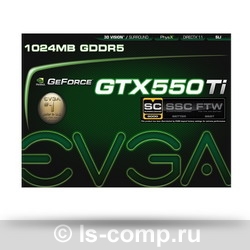   EVGA GeForce GTX 550 Ti Superclocked 981Mhz PCI-E 2.0 1024Mb 4514Mhz 192 bit 2xDVI Mini-HDMI HDCP (01G-P3-1557-KR)  3