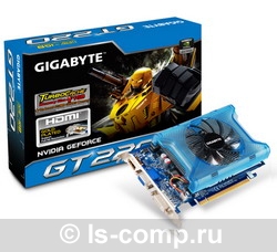   Gigabyte GeForce GT 220 680 Mhz PCI-E 2.0 1024 Mb 2000 Mhz 128 bit DVI HDMI HDCP (GV-N220TC-1GI)  1