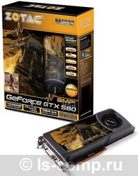   Zotac GeForce GTX 580 815Mhz PCI-E 2.0 1536Mb 4100Mhz 384 bit 2xDVI Mini-HDMI HDCP (ZT-50102-10P)  3