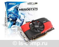   MSI GeForce GTX 550 Ti 900Mhz PCI-E 2.0 1024Mb 4100Mhz 192 bit 2xDVI Mini-HDMI HDCP (N550GTX-Ti-M2D1GD5)  4