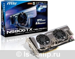   MSI GeForce GTX 580 772Mhz PCI-E 2.0 1536Mb 4008Mhz 384 bit 2xDVI Mini-HDMI HDCP Twin Frozr II (N580GTX-TWIN FROZR LL)  1