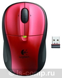   Logitech M305 Wireless Mouse with Nano Receiver Crimson Red USB (910-002178)  1