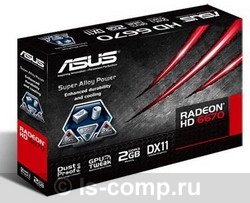   Asus Radeon HD 6670 800Mhz PCI-E 2.1 2048Mb 1800Mhz 128 bit DVI HDMI HDCP (HD6670-2GD3)  3