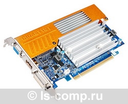   Gigabyte GeForce 8400 GS 520Mhz PCI-E 2.0 512Mb 790Mhz 64 bit DVI HDMI HDCP (GV-N84STC-1GI)  1