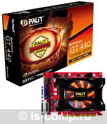   Palit GeForce GT 440 810Mhz PCI-E 2.0 1024Mb 3200Mhz 128 bit DVI HDMI HDCP (NE5T4400HD01-1083F)  2