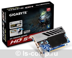   Gigabyte Radeon HD 5450 650Mhz PCI-E 2.1 1024Mb 1600Mhz 64 bit DVI HDMI HDCP (GV-R545SC-1GI)  1