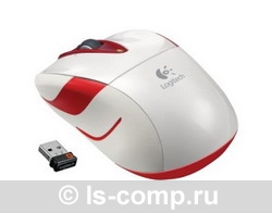   Logitech Wireless Mouse M525 White-Red USB (910-002685)  1