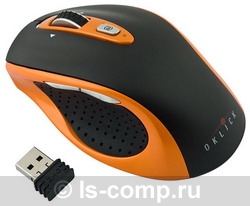   Oklick 404 SW Wireless Laser Mouse Black-Orange USB (404SW black/orange)  1