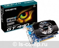   Gigabyte GeForce GT 440 810Mhz PCI-E 2.0 1024Mb 1600Mhz 128 bit DVI HDMI (GV-N440-1GI)  2