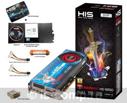   HIS Radeon HD 6950 800Mhz PCI-E 2.1 2048Mb 5000Mhz 256 bit 2xDVI HDMI HDCP (H695F2G2M)  4