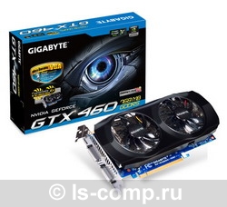   Gigabyte GeForce GTX 460 715 Mhz PCI-E 2.0 768 Mb 3600 Mhz 192 bit 2xDVI HDMI HDCP (GV-N460OC-768I)  1