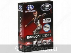   Sapphire Radeon HD 5570 650 Mhz PCI-E 2.1 1024 Mb 1800 Mhz 128 bit DVI HDMI HDCP Hyper Memory (11167-02-10R)  1