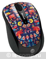   Microsoft Wireless Mobile Mouse 3500 Artist Edition Matt Lyon Red-Blue USB (GMF-00346)  2