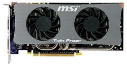  MSI GeForce GTS 250 738 Mhz PCI-E 2.0 512 Mb 2200 Mhz 256 bit 2xDVI HDCP Twin Frozr