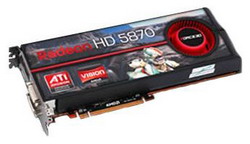  FORCE3D Radeon HD 5870 850 Mhz PCI-E 2.0 1024 Mb 4800 Mhz 256 bit 2xDVI HDMI HDCP