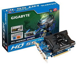  Gigabyte Radeon HD 5570 670Mhz PCI-E 2.1 1024Mb 1600Mhz 128 bit DVI HDMI HDCP