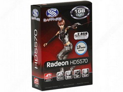  Sapphire Radeon HD 5570 650 Mhz PCI-E 2.1 1024 Mb 1800 Mhz 128 bit DVI HDMI HDCP Hyper Memory