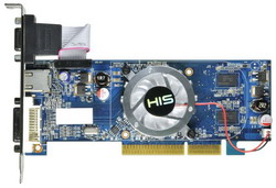  HIS Radeon HD 4350 600 Mhz AGP 512 Mb 1300 Mhz 64 bit DVI HDMI HDCP