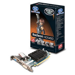  Sapphire Radeon HD 5450 650 Mhz PCI-E 2.1 512 Mb 1600 Mhz 64 bit DVI HDCP