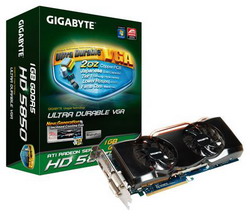  Gigabyte Radeon HD 5850 765 Mhz PCI-E 2.1 1024 Mb 4000 Mhz 256 bit 2xDVI HDMI HDCP