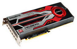  Gigabyte Radeon HD 5870 850 Mhz PCI-E 2.1 2048 Mb 4800 Mhz 256 bit HDCP