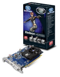  Sapphire Radeon HD 5550 550 Mhz PCI-E 2.0 1024 Mb 800 Mhz 128 bit DVI HDMI HDCP